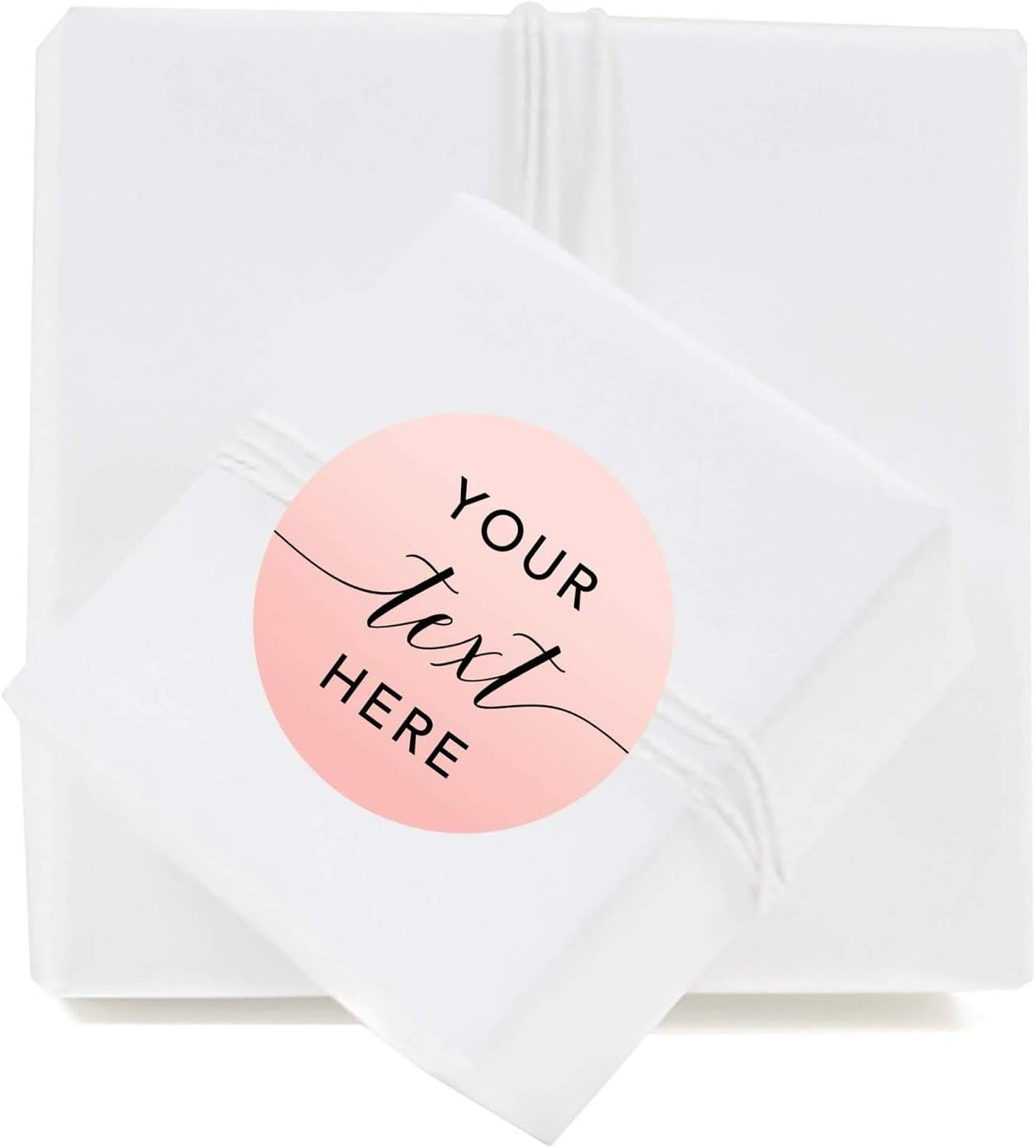 Andaz Press Personalized Blush Pink Rose Elegant Party Collection, Round Circle Label Stickers
