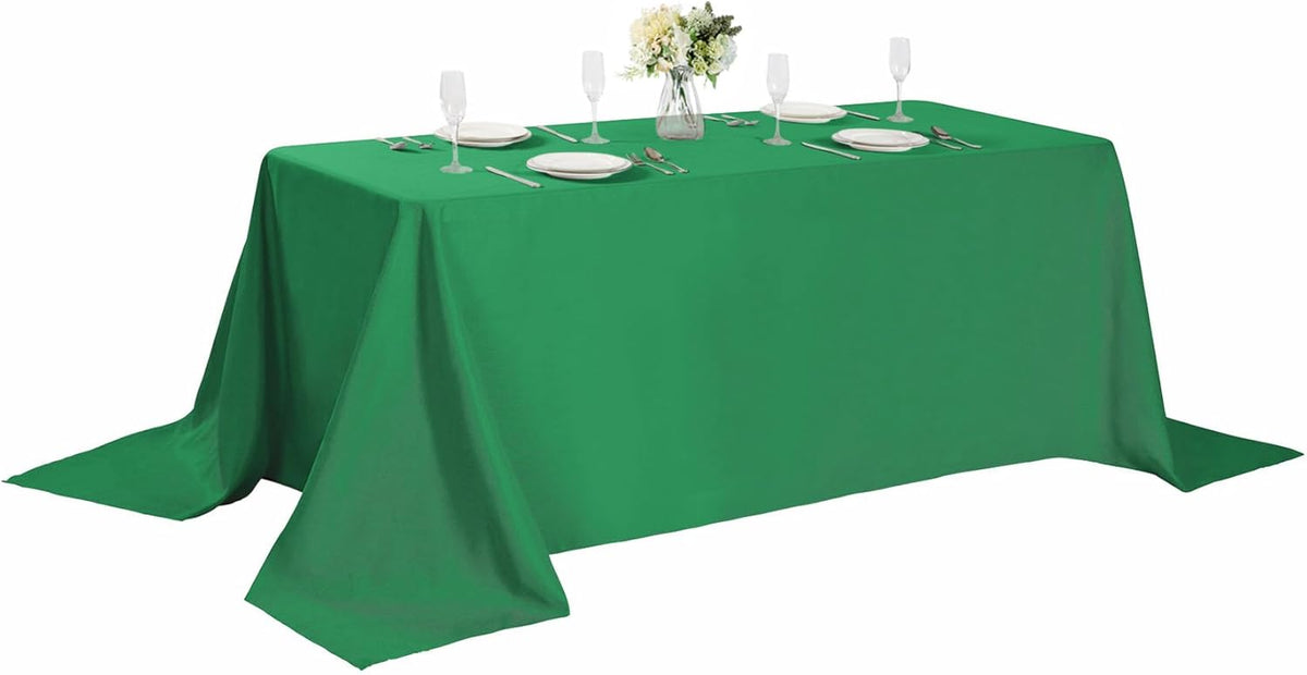 Rectangle Tablecloth 90x132 inch Washable Polyester Fabric Table Cloth for Wedding Party Dining