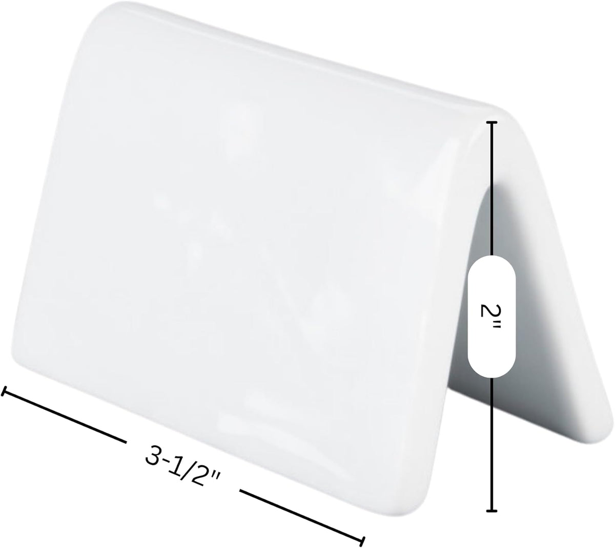 Double Sided Ceramic Dry Erase Table Tent Sign White - 3-1/2"x2" - Reusable Tabletop Setting. Great
