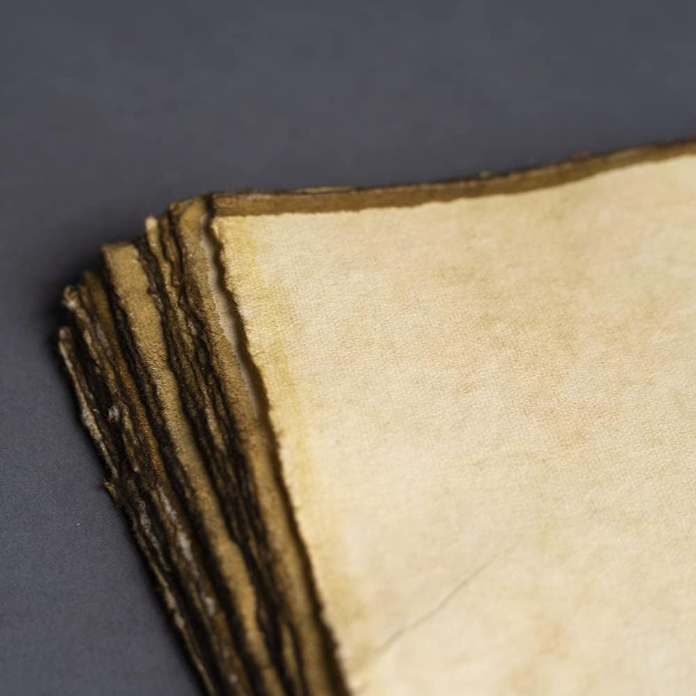 Wanderings Handmade Antique Blank Cards with Slighly Burned Paper Edge - 4"x6" Package of 50
