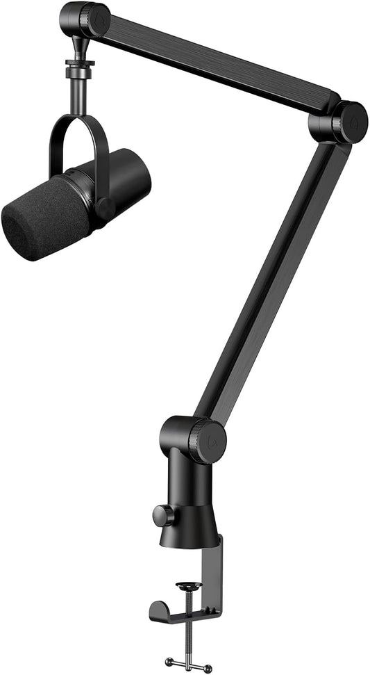 Mic Boom Arm Stand Compatible with Shure SM7B, MV7, Blue Yeti Mic, Fifine microphone, HyperX
