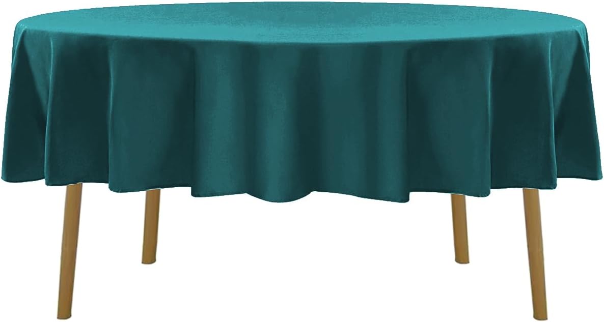 60 inch Round Tablecloth Washable Polyester Table Cloth Decorative Table Cover for Wedding Party