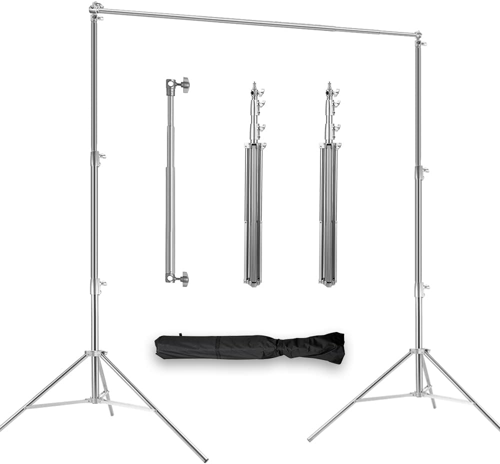 Stainless Steel Backdrop Stand 9.5ftx10ft Photo Stand for Backdrop Video Adjustable Background