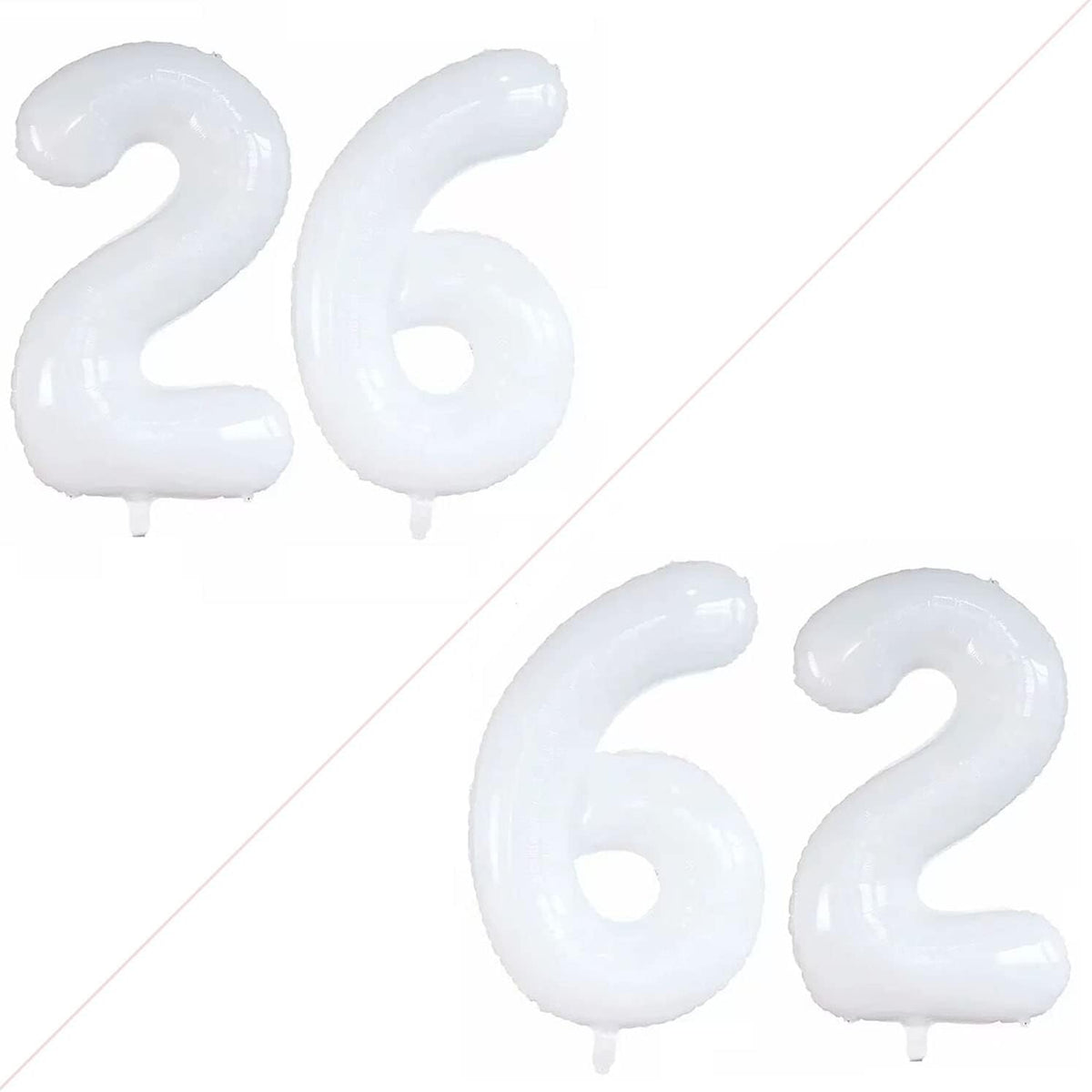 GOER Number 26 Balloons for 26th Birthday Party Decorations,42 Inch Jumbo Foil Helium 62 Balloons