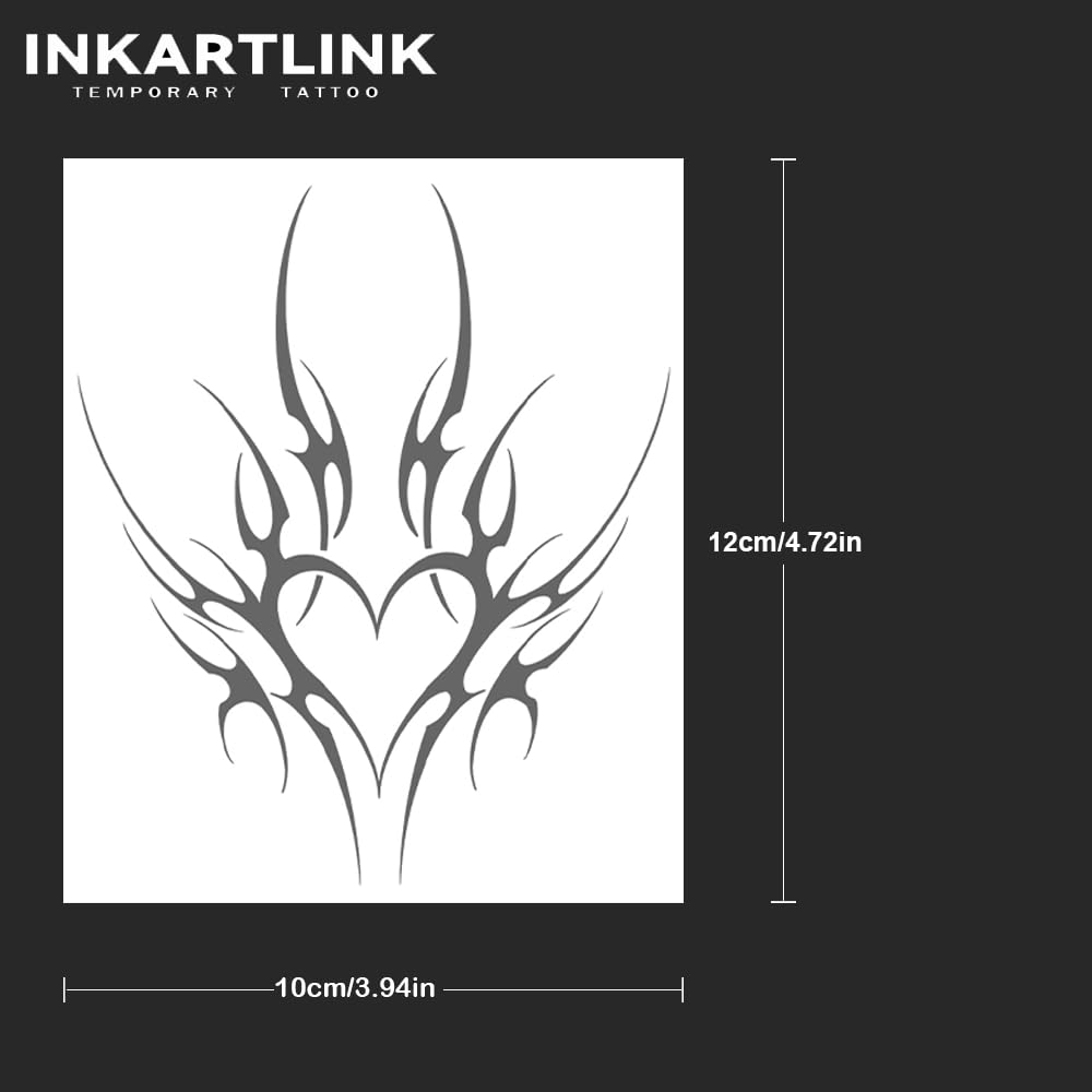 INKARTLINK Tattoo Tech, 2 Sheets Large Semi Permanent Tattoo, Temporary Tattoos, Last 1-2 Weeks