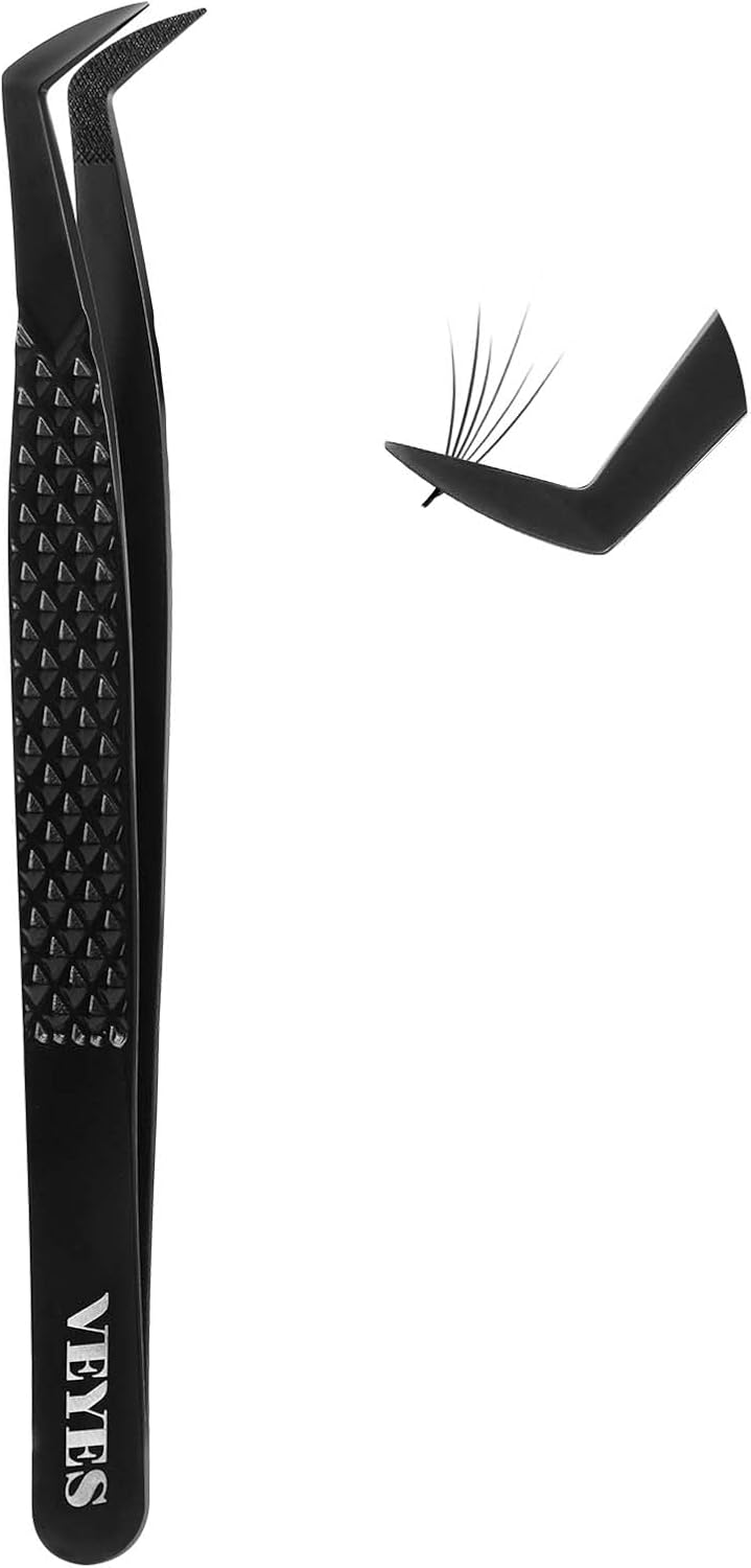VEYES INC Lash Tweezers for Eyelash Extensions,High Precision Tweezers for Individual Classic and