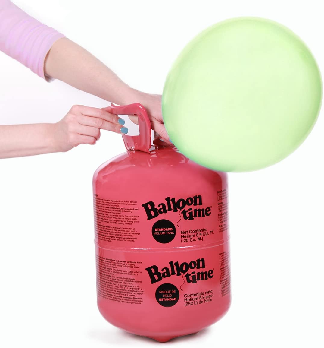 Helium Tank for Balloons At Home, 14.9 Cu Ft Helium Balloon Pump Kit with 50 Assorted Latex