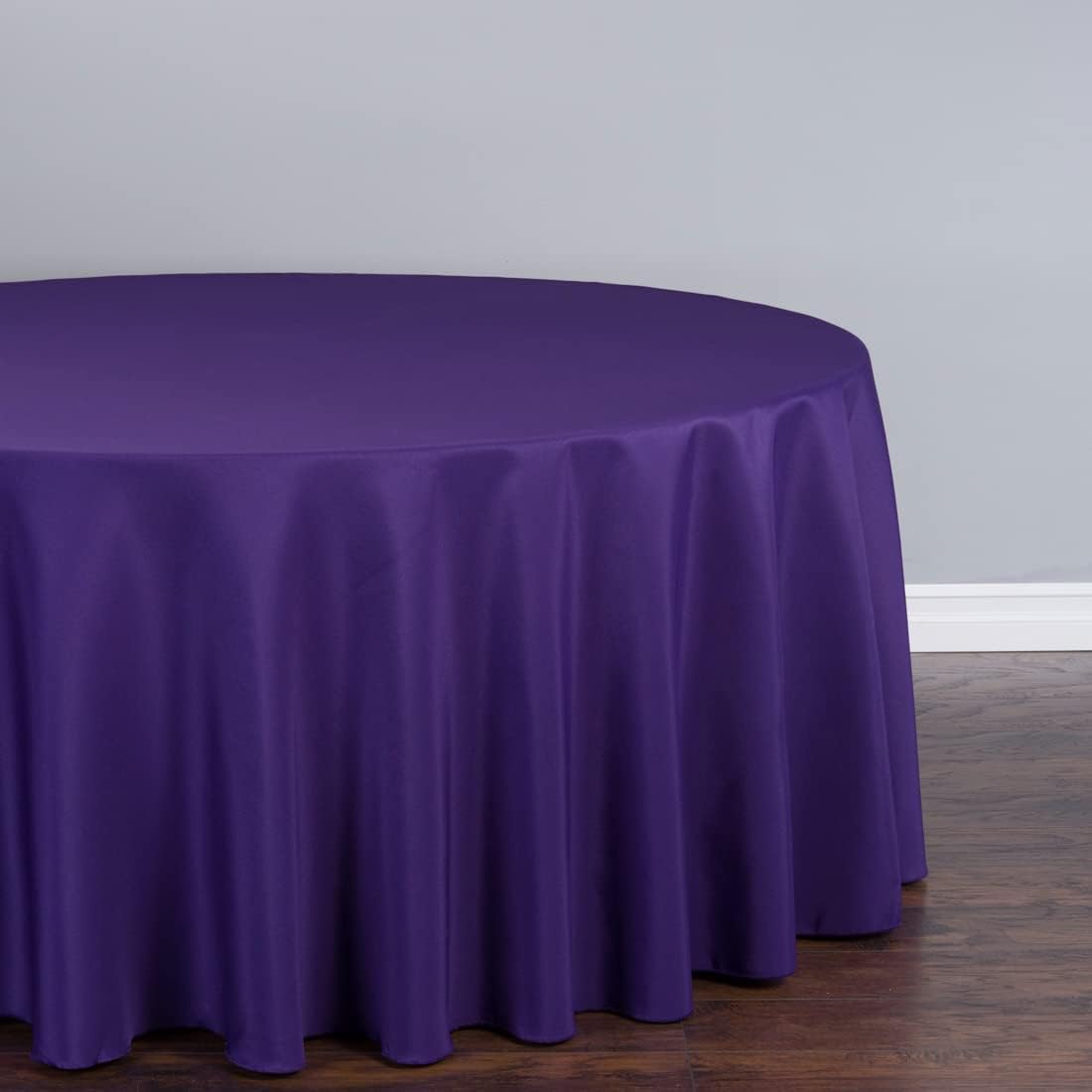 LTC LINENS 2 Pack 108 Inch Round Tablecloth Purple - Great for 48 Inch Round Table Floor Length