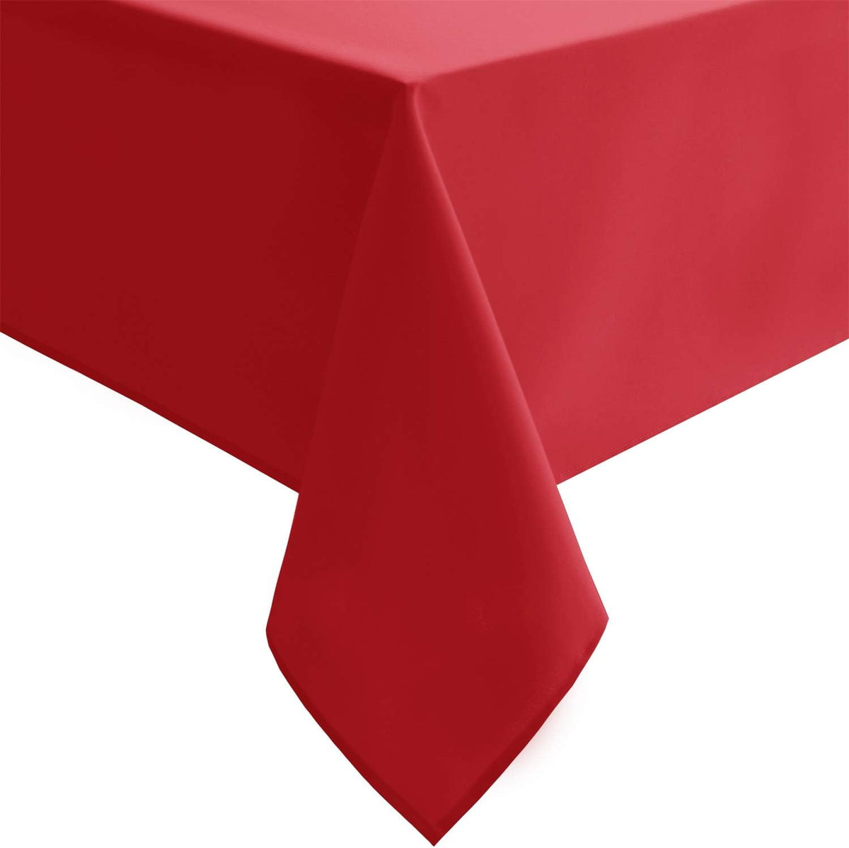Hiasan Red Square Tablecloth - Waterproof and Spillproof Washable Fabric Christmas Table Cloth for