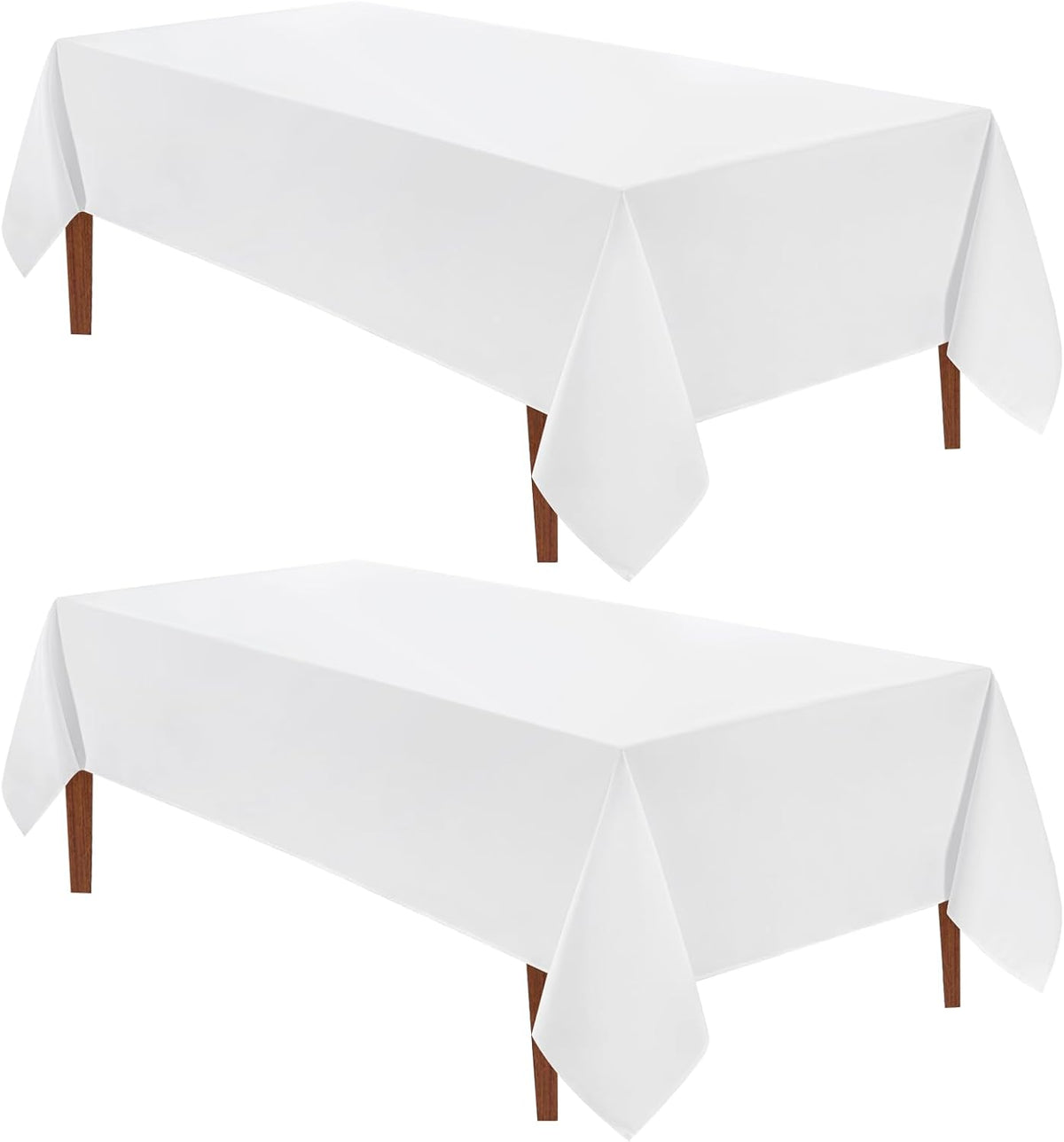 VidaFete Tablecloth 60 * 120inch 2pack Rectangle Table Cloth Polyester, Stain Wrinkle Resistant
