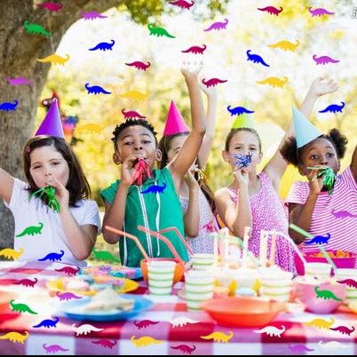 Dinosaur Confetti Metallic Foil Scatter for Dino Theme Birthday Party Celebrations Table Decoration