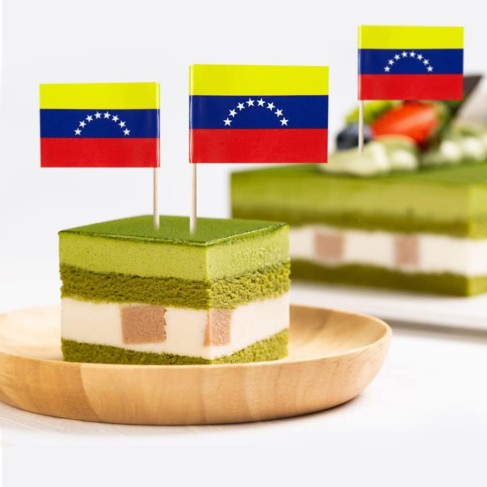 Venezuela Flag Venezuelan Flag, Small Mini Venezuela Toothpick Flags for Food, Cupcakes, Cocktails