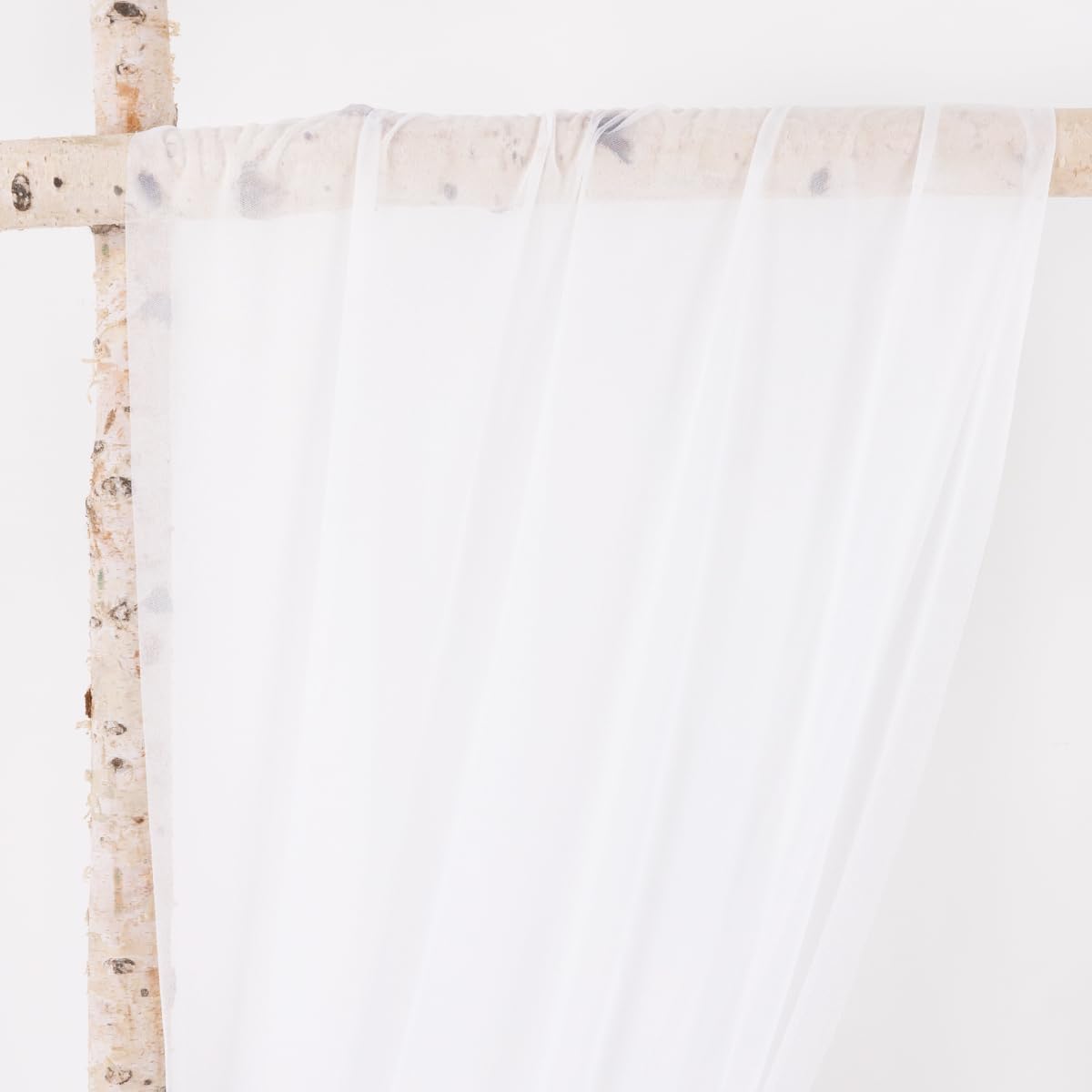 MLMW Wedding Arch Draping Fabric 2 Panels 29" x 20Ft White Sheer Wedding Arch Backdrop Drapes