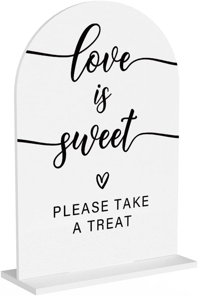 Acrylic Wedding Sign Love is Sweet Sign for Wedding Wedding Signs for Ceremony Modern Calligraphy