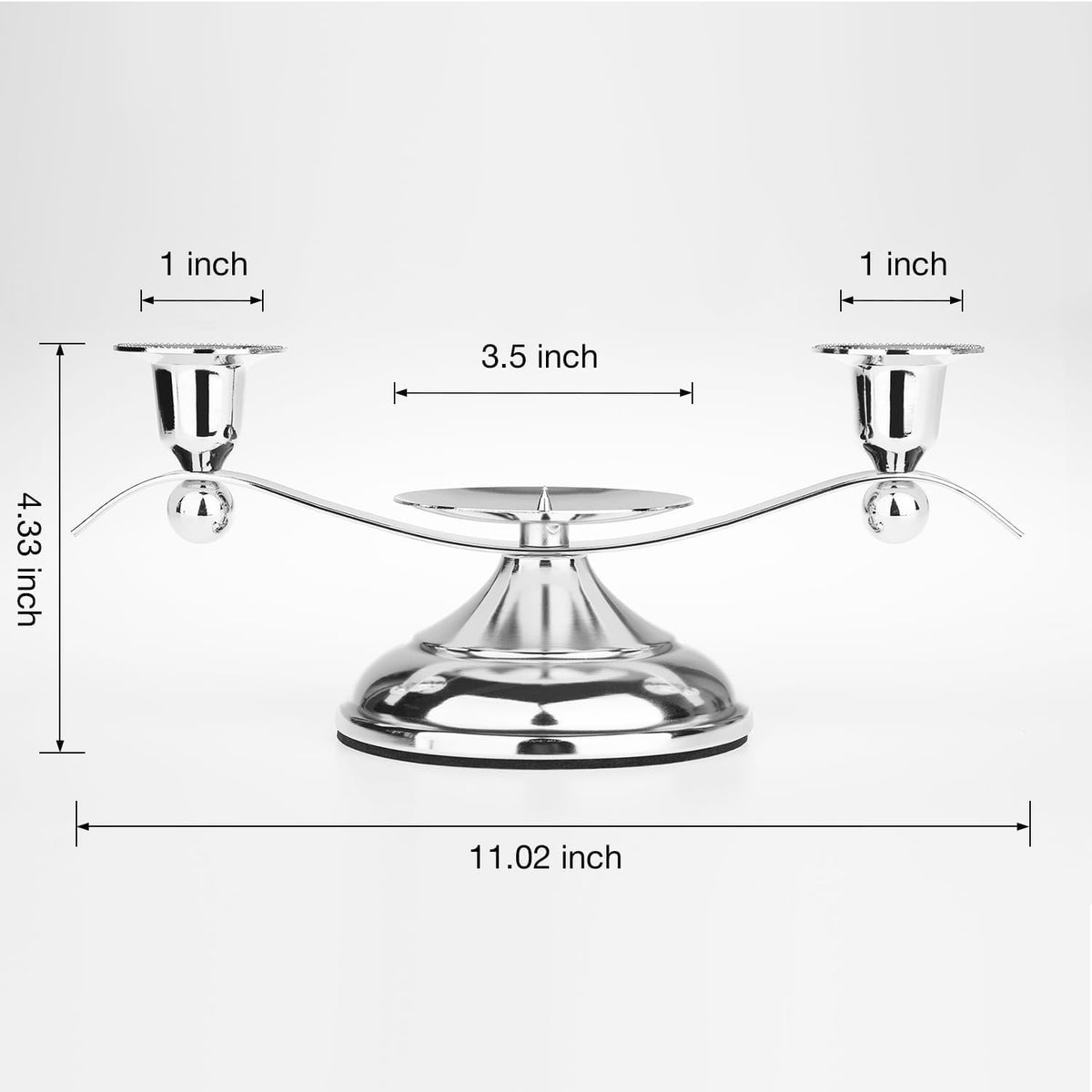 3 Unity Floral Candles for Wedding Ceremony Set with Silver Holder, Wedding Accessories for