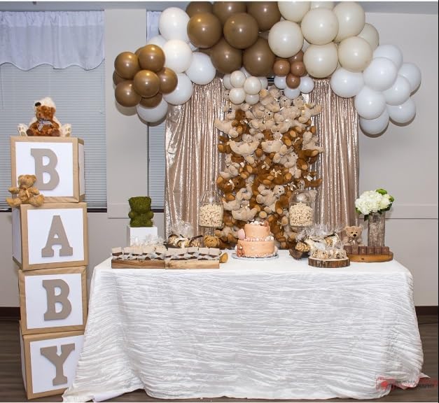 YOUR CHAIR COVERS - 60 x 102 inch Rectangular Crinkle Taffeta Tablecloth - White, Rectangle Table