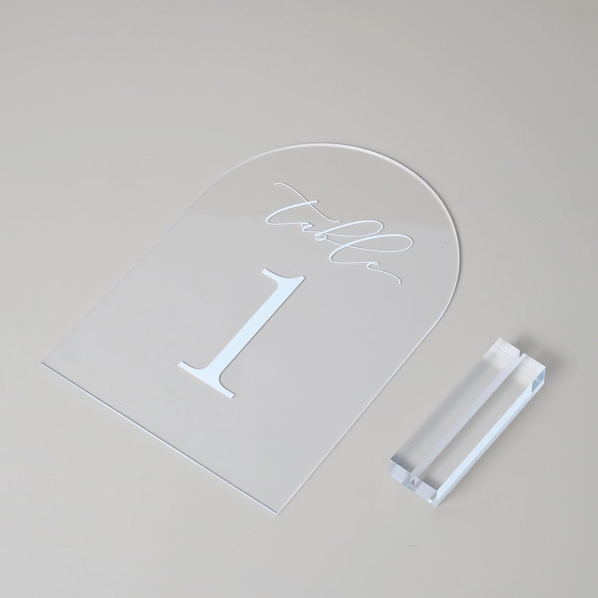 JINMURY Clear Arch Table Numbers for Wedding, 5x7 Inch Arched Acrylic Table Numbers 1-15 with