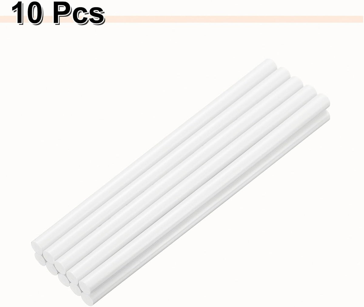 HARFINGTON 10pcs Hot Glue Sticks 0.43" Dia x 9.84" Long EVA Mini Hot Melt Adhesive Glue Stick for