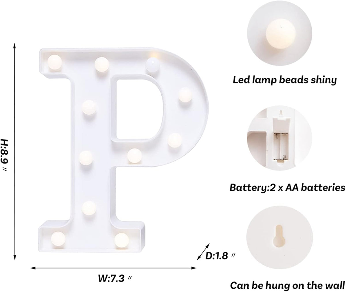 Foaky LED Letter Lights Sign Marquee Light Up Letters Sign for Night Light Wedding/Birthday Party