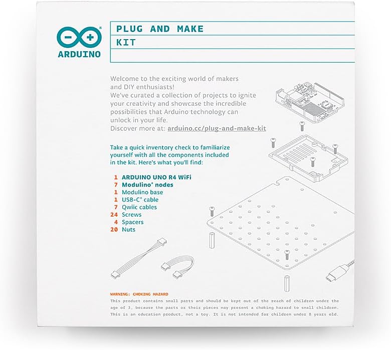 Official Arduino Plug and Make Kit [AKX00069] – Ultimate Starter Kit for Beginners | Build