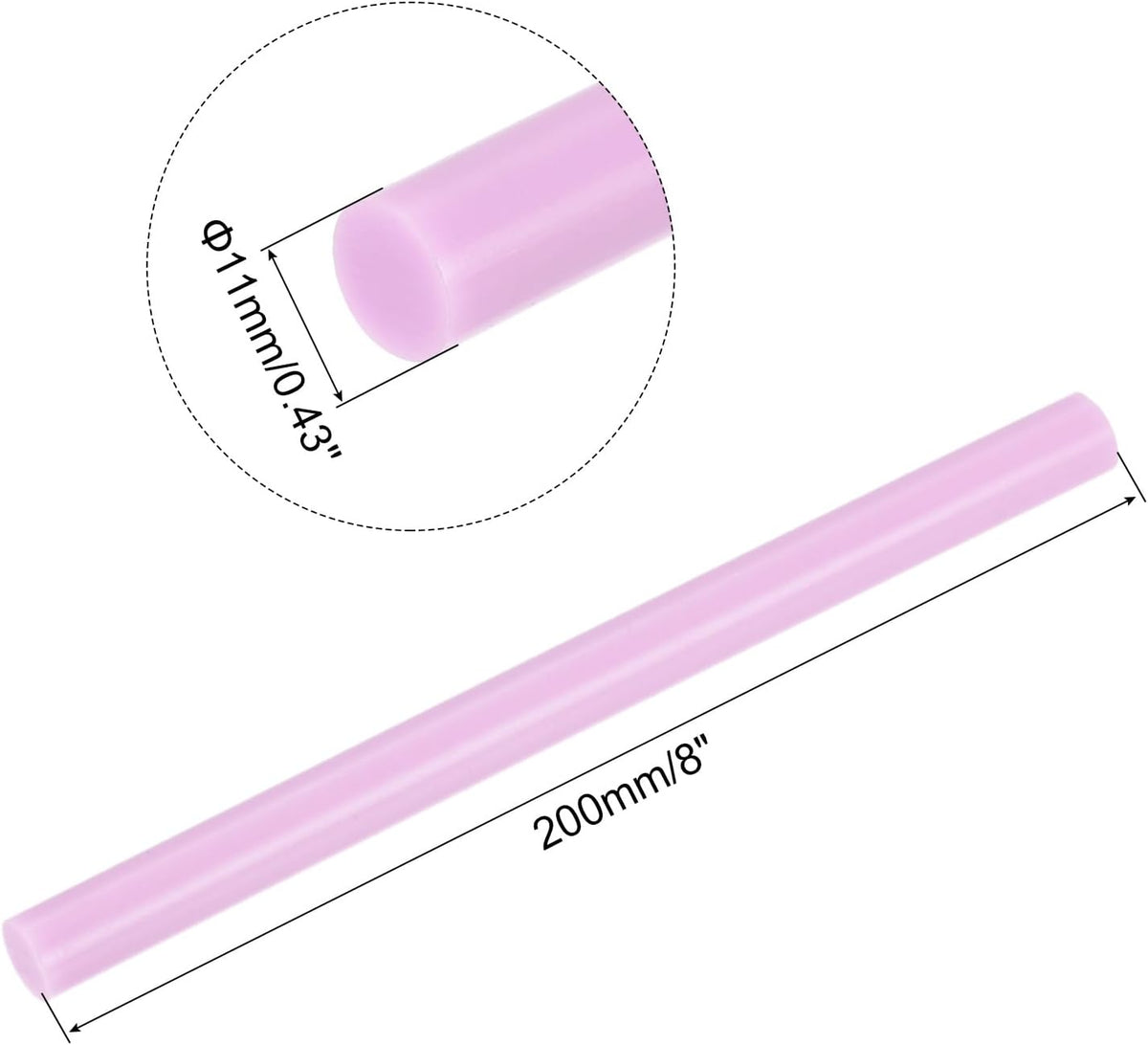 uxcell 20pcs Hot Glue Sticks for Glue Gun 11mm/0.43-inch x 8-inch Mini Hot Melt Adhesive Glue Stick