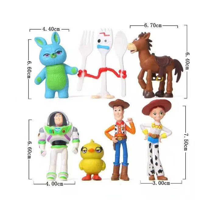 FOR Toys Cake Topper Figures Set 7Pcs Cartoon Cake Decorations for Party Supplier Birthday