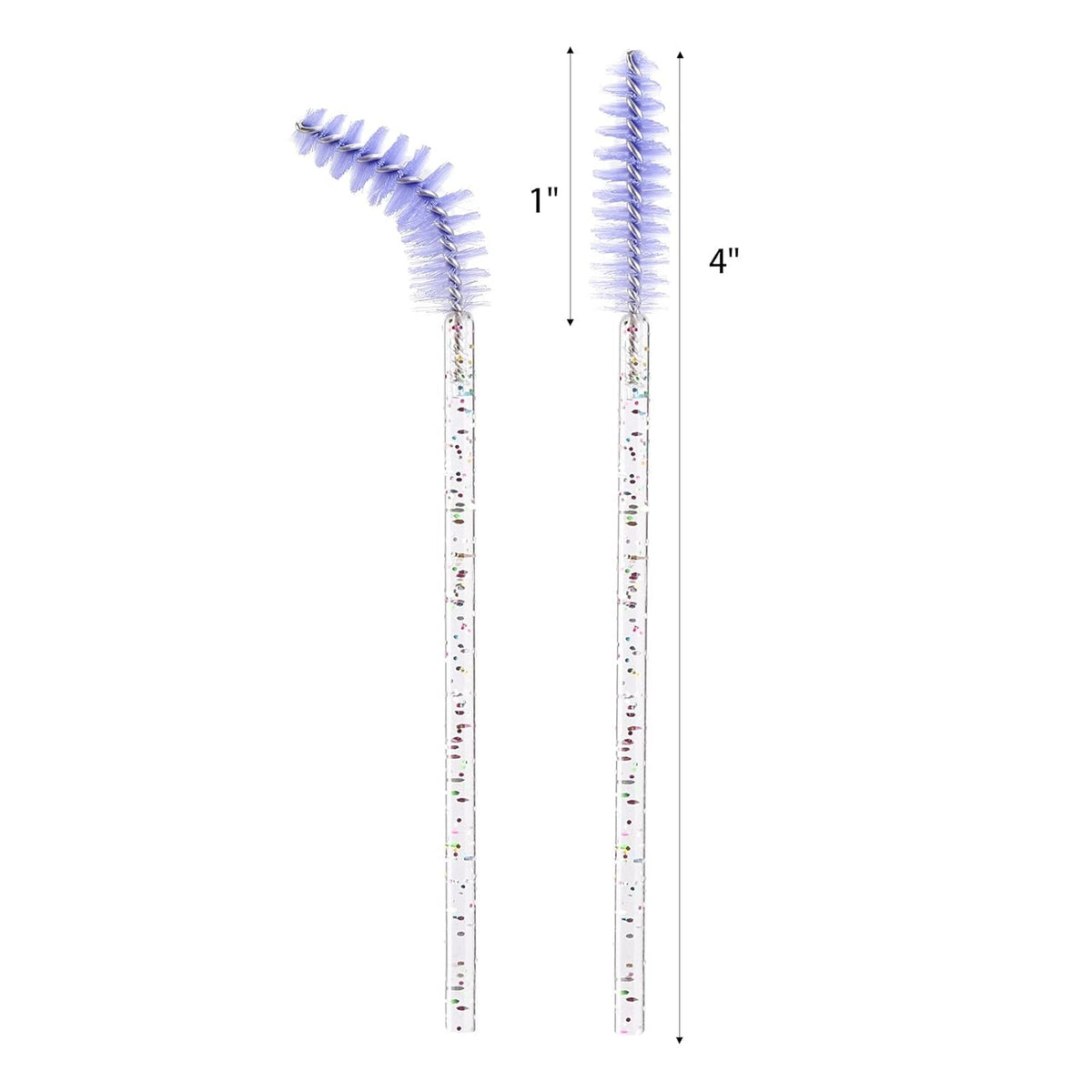 BTYMS 100 Pieces Disposable Eyelash Brush Mascara Wnad Brow Spoolie Brush Lash Applicator Spooly