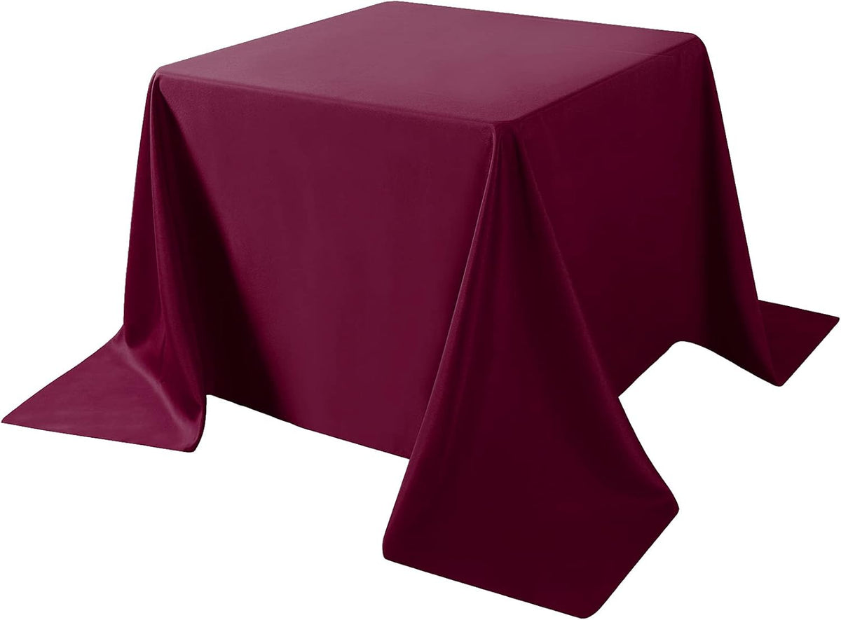 Cupuamon Square Tablecloth 90x90 inch Washable Polyester Fabric Table Cloth for Wedding Party