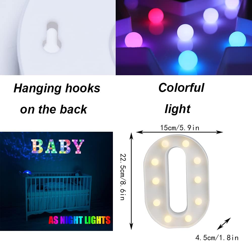Light Up Colorful LED Marquee Letter lights, 18 Colors Changing Alphabet Letters Sign with Remote
