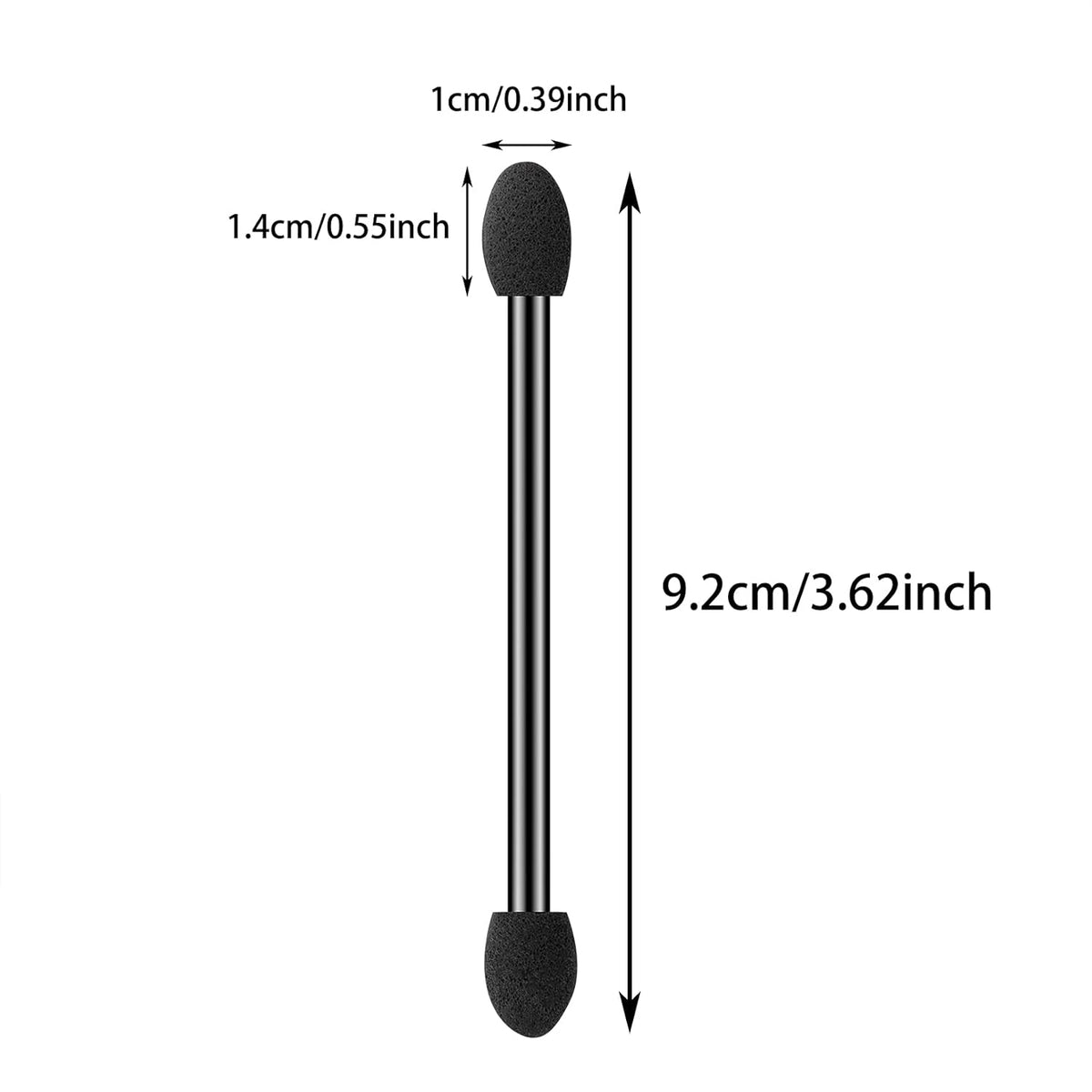 Ponpon 200Pcs Eyeshadow Applicators Dual Sides Eye Sponge Applicators Disposable Eyeshadow Brush