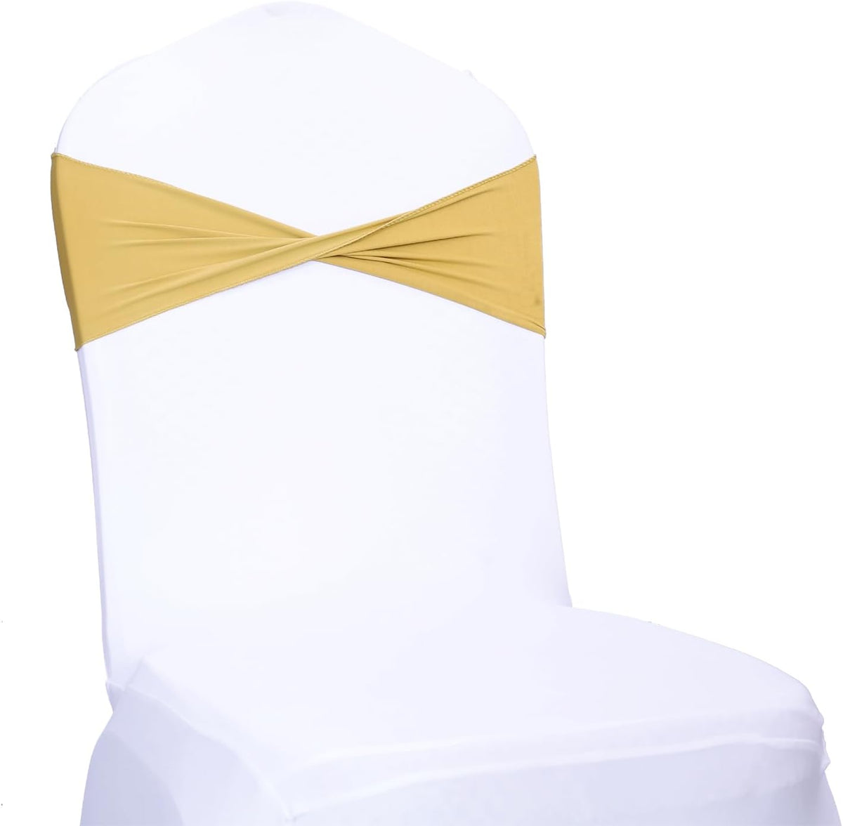 MDS Pack of 250 Spandex Chair Sashes Bows Elastic Stretch Dining Chair Bands Ties Without Slider