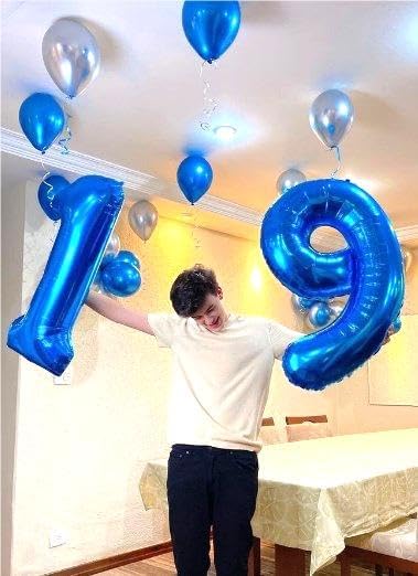 Navy blue Number 1 Balloon 40 inch, Number 1 Birthday Balloon for Boy Girl, Blue Foil One Balloon
