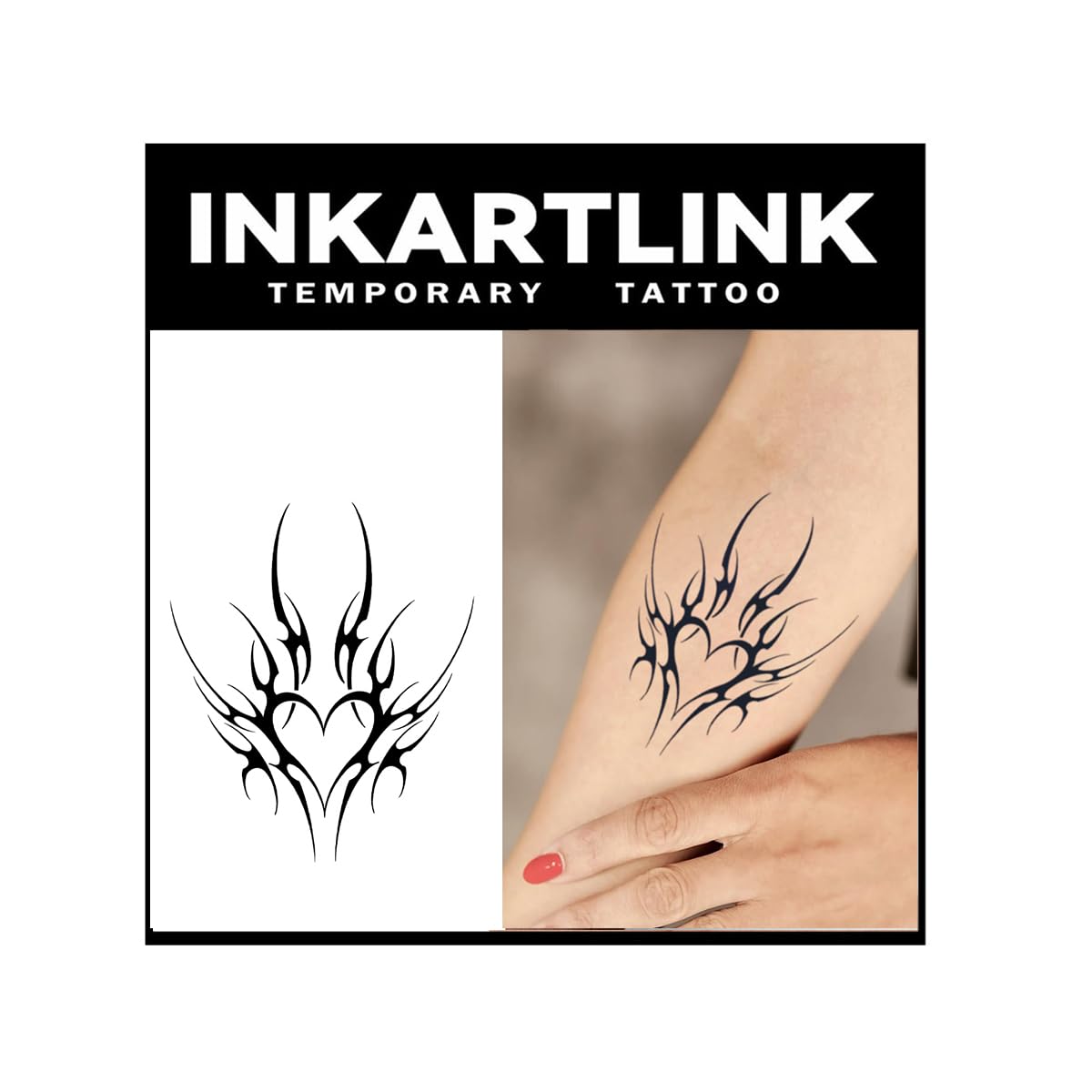 INKARTLINK Tattoo Tech, 2 Sheets Large Semi Permanent Tattoo, Temporary Tattoos, Last 1-2 Weeks