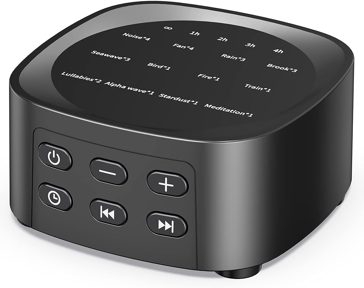Sleepbox Sleep White Noise Sound Machines with 25 Soothing Sounds 36 Volume Levels 5 Timers Visible