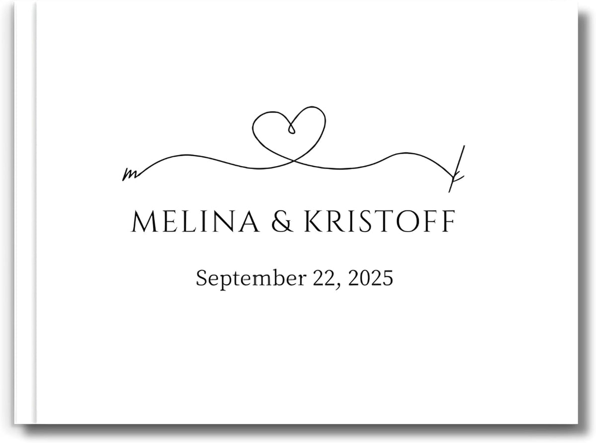 Wedding Guest Book – Personalized Polaroid Guest Book for Wedding Reception, Custom Sign In Photo