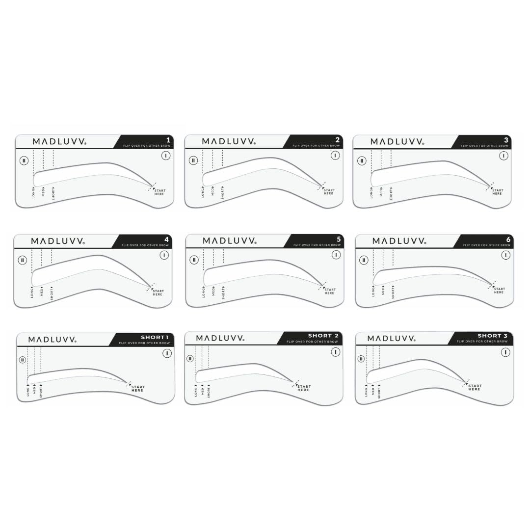 MADLUVV Brow Stamp Kit with Brow Stencils – Easy Eyebrow Shaper for Natural-Looking Brows – Popular