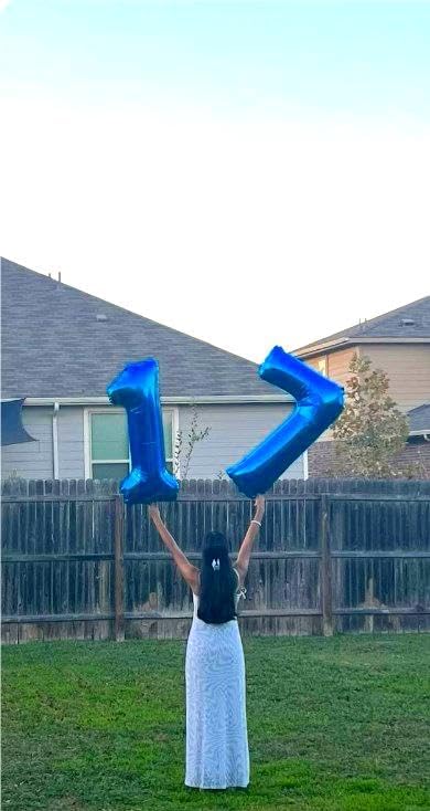 Navy Blue Large Number 7 Balloon, 40 Inch, 7th Seven Birthday Balloon Number, Mylar Foil Birthday