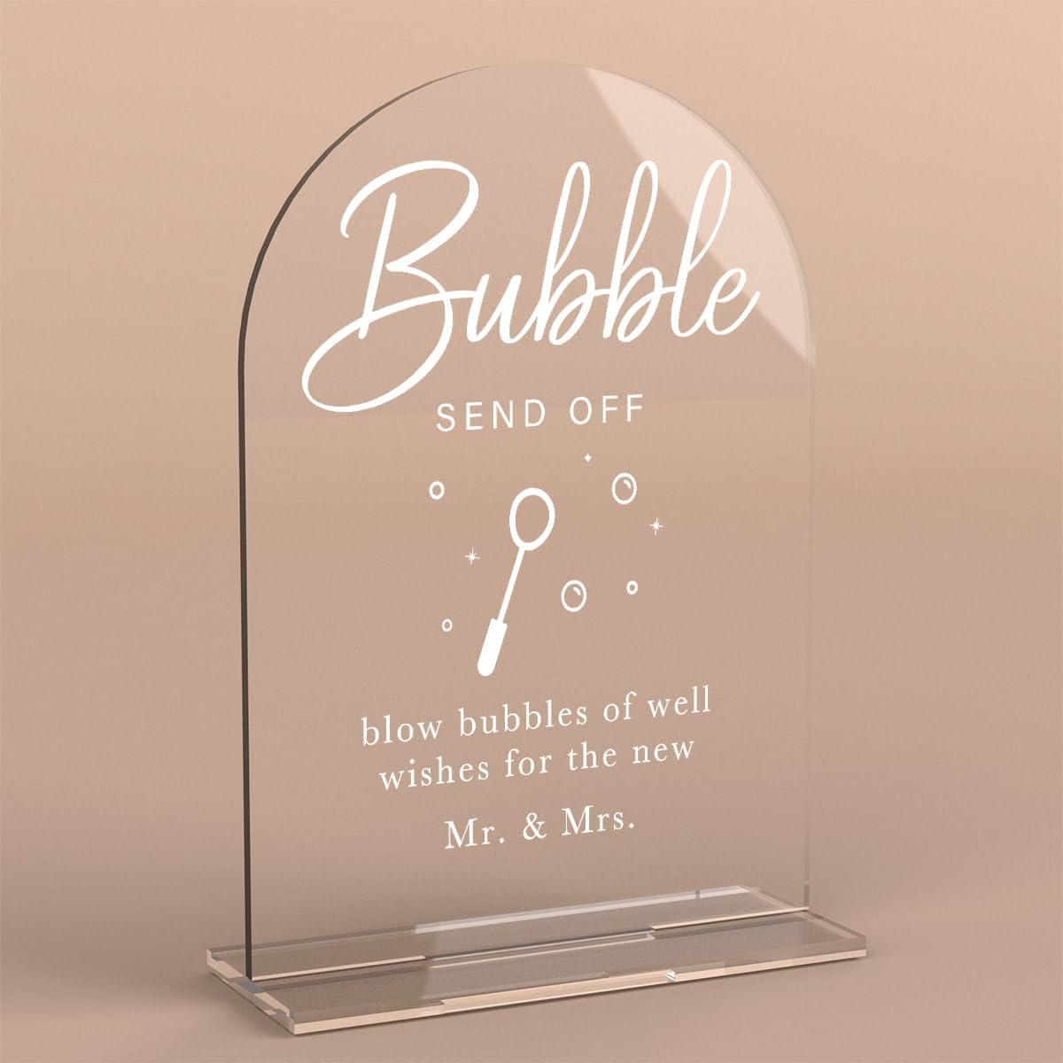 Acrylic Wedding Sign Wedding Signs for Ceremony Bubble Send Off Sign for Wedding Modern Calligraphy