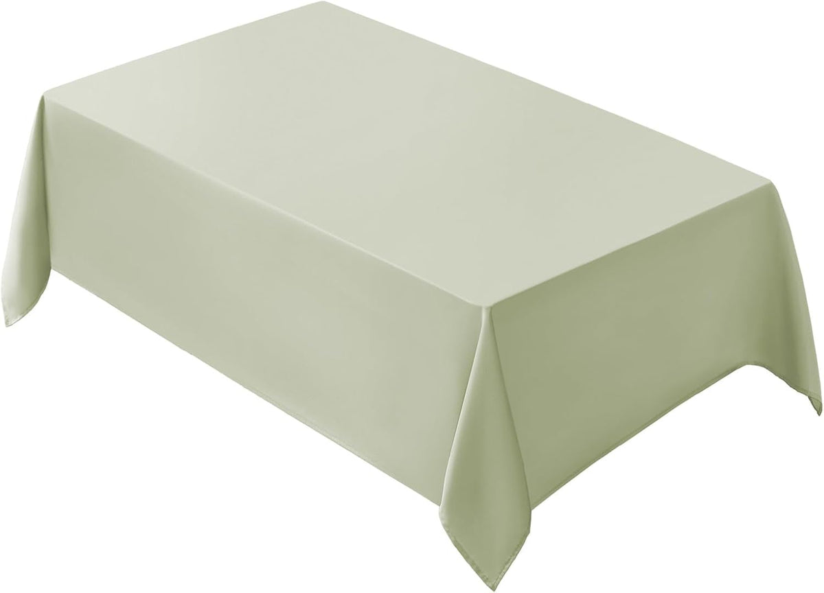 VidaFete Tablecloth 90*132inch Rectangle Table Cloth Polyester, Stain Wrinkle Resistant Polyester