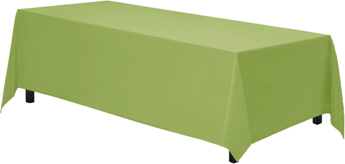 Gee Di Moda Rectangle Tablecloth - 70 x 120 Inch Apple Green - Heavy Duty Washable Polyester - For