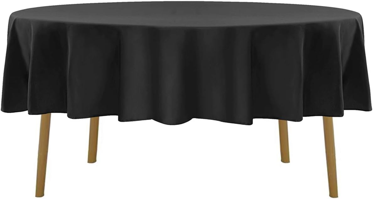 60 inch Round Tablecloth Washable Polyester Table Cloth Decorative Table Cover for Wedding Party
