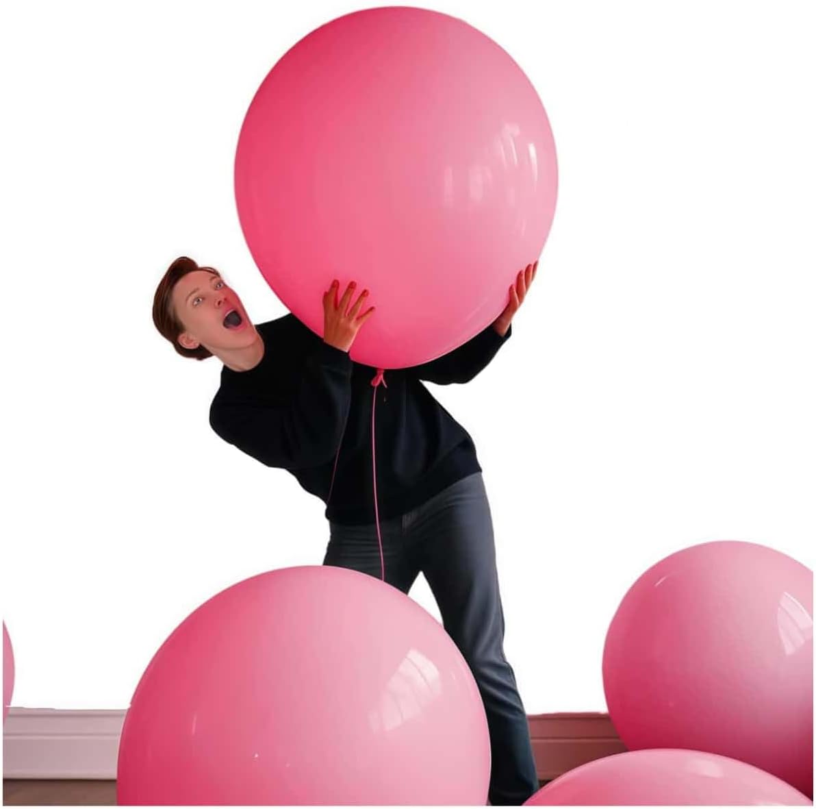 30 Pack Pink Balloons 36 Inch Pink Latex Party Large Balloon Bulk for Various Party Events