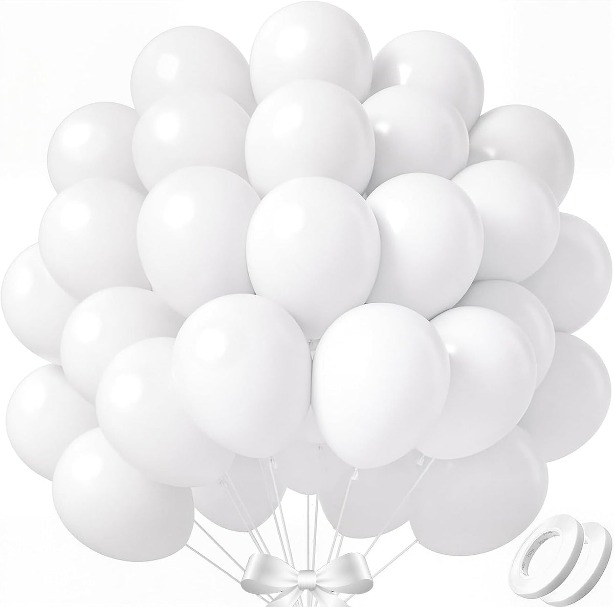 110pcs White Balloons 12 Inch White Latex Balloon Garland Arch Kit for Birthday Baby Shower Wedding
