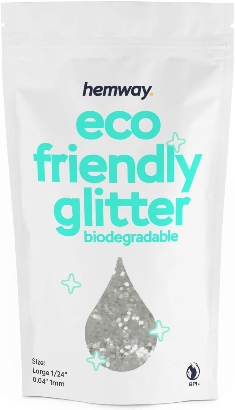 Hemway Biodegradable Glitter Eco Friendly - 100g/3.5oz Bio Cosmetic Safe Sparkle Vegan for Face