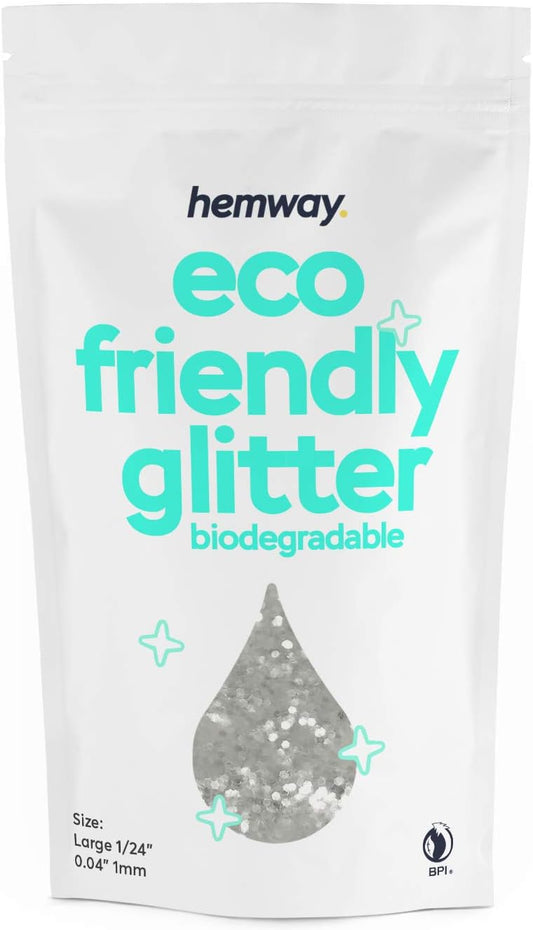 Hemway Biodegradable Glitter Eco Friendly - 100g/3.5oz Bio Cosmetic Safe Sparkle Vegan for Face