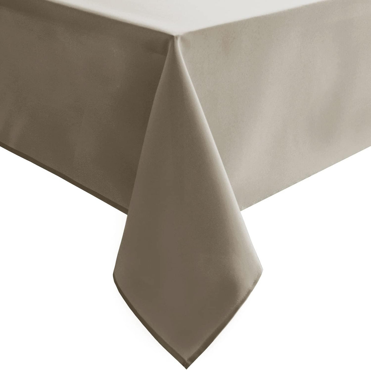 Hiasan Taupe Square Tablecloth - Waterproof and Spillproof Restaurant Washable Polyester Table
