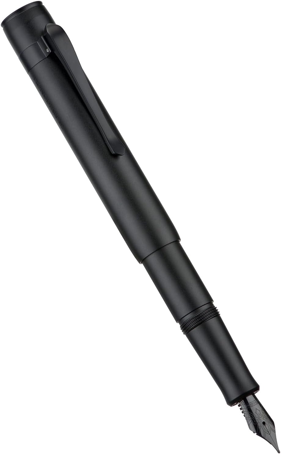 Hongdian M2 Black Forest Mini Fountain Pen, Medium Soft Nib & Sleek Shape Aluminium Short Pocket