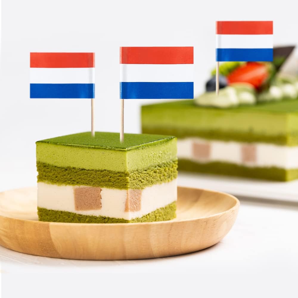 Netherlands Flag Dutch Flag, Small Mini Dutch Toothpick Flags for Food, Cupcakes, Cocktails