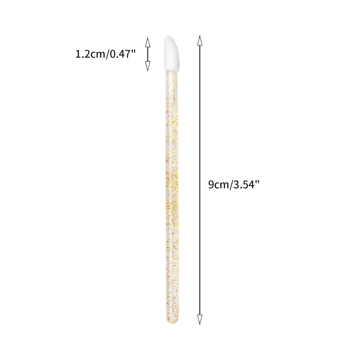 100PCS Glitter Crystal Lip Brush, Disposable Lip Brushes Lip Gloss Applicators Lipstick Gloss Wands