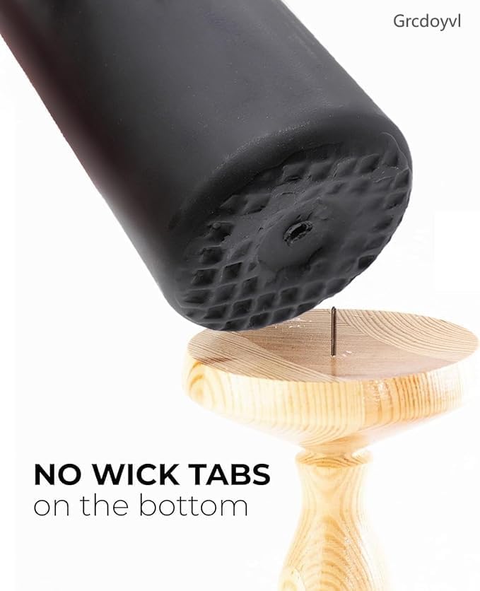 Set of 20 | 2-Inch Wide x 4-Inch Tall Black Pillar Candles - Elegant Décor for Home, Events, and